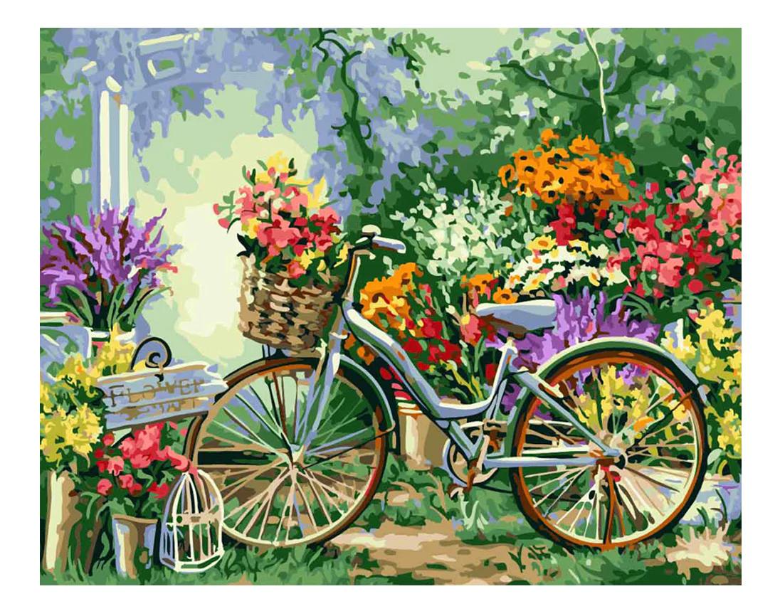 bicicleta con flores - Cómo funciona el biciclo