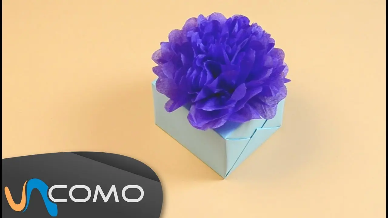 como hacer flores con papel de regalo - Cómo se llama el papel que se le pone a los regalos